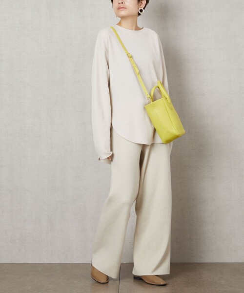 FREAK'S STORE（フリークスストア）の「▽【WEB限定】ワッフルチュニックプルオーバー（Tシャツ/カットソー・レディース・ブルー/レッド系/ブラウン/ライトグレー/ブラック/グリーン/ナチュラル/パープル/イエロー・ﾌﾘ-）」の22枚目の写真