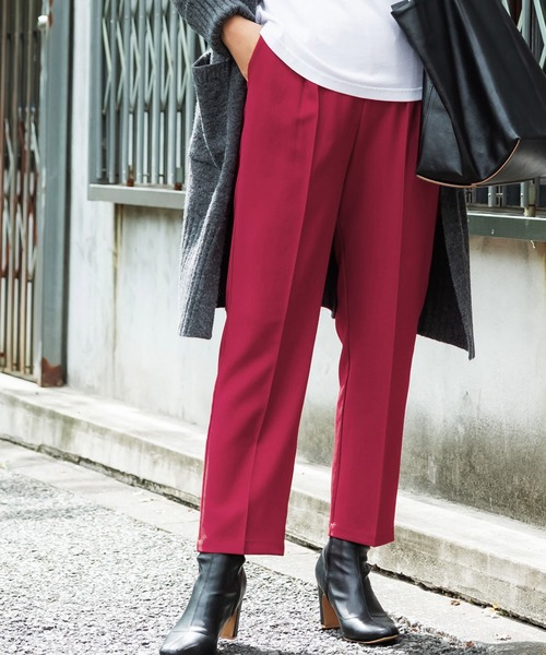 coca(coca)(コカ)の「\新色登場/テーパードパンツ(スラックス・レディース・ブラック/ブラウン/グレー/レッド/グリーン/アイボリー/ピンク/ブルー/ベージュ/ライトブルー/オレンジ/ピンク系その他・SHORT/LONG)」の11枚目の写真