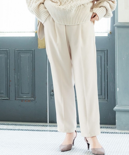 coca(coca)(コカ)の「\新色登場/テーパードパンツ(スラックス・レディース・ブラック/ブラウン/グレー/レッド/グリーン/アイボリー/ピンク/ブルー/ベージュ/ライトブルー/オレンジ/ピンク系その他・SHORT/LONG)」の2枚目の写真