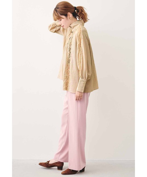 MEDE19F(メデジュウキュウ)の「MEDE19F リバーレース遣いのヴィンテージライクブラウス(シャツ/ブラウス・レディース・ベージュ/ブラック・LARGE/MEDIUM/X-LARGE/XX-LARGE)」の7枚目の写真