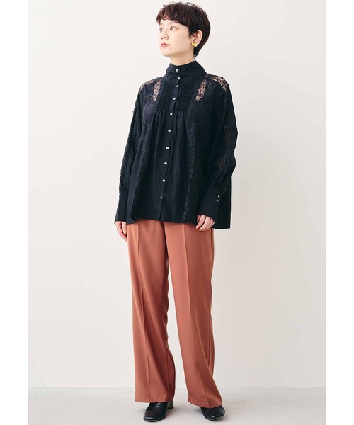 MEDE19F(メデジュウキュウ)の「MEDE19F リバーレース遣いのヴィンテージライクブラウス(シャツ/ブラウス・レディース・ベージュ/ブラック・LARGE/MEDIUM/X-LARGE/XX-LARGE)」の19枚目の写真