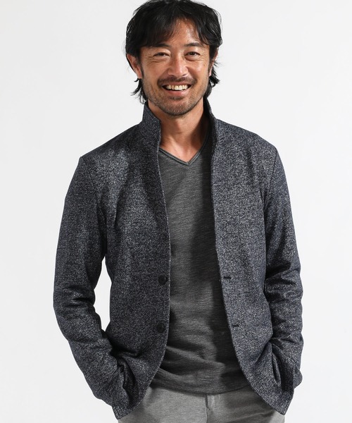 TETE HOMME（テットオム）の「交織天竺カットジャケット（テーラードジャケット・メンズ・ブラック/グレー/ネイビー・MEDIUM/LARGE/X-LARGE）」の3枚目の写真