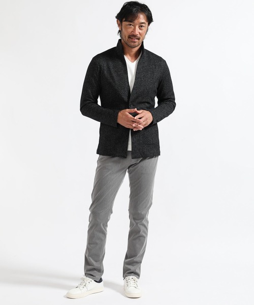 TETE HOMME（テットオム）の「交織天竺カットジャケット（テーラードジャケット・メンズ・ブラック/グレー/ネイビー・MEDIUM/LARGE/X-LARGE）」の9枚目の写真