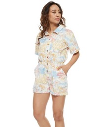 BILLABONG レディース 【Wrangler】 CALI SUN ロンパース 【2021年秋冬モデル】/ビラボンロンパース総柄プリント
