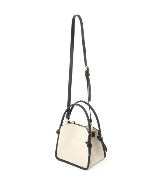 NATURAL BEAUTY BASIC（ナチュラルビューティーベーシック）の「パイピングボクシートート（トートバッグ・レディース・ブラック/カーキ・ﾌﾘ-）」の10枚目の写真