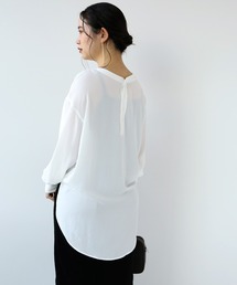 Simplicite | バックヘンリー ロングTブラウス◆(シャツ/ブラウス)