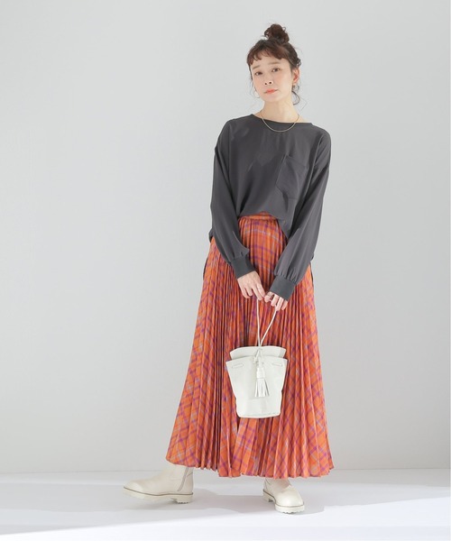 Simplicite（サンプリシテ）の「バックヘンリー ロングTブラウス◆（シャツ/ブラウス・レディース・ホワイト/ブラック・FREE）」の20枚目の写真