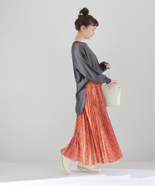 Simplicite（サンプリシテ）の「バックヘンリー ロングTブラウス◆（シャツ/ブラウス・レディース・ホワイト/ブラック・FREE）」の5枚目の写真