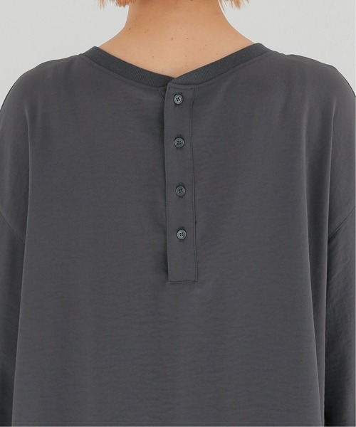 Simplicite（サンプリシテ）の「バックヘンリー ロングTブラウス◆（シャツ/ブラウス・レディース・ホワイト/ブラック・FREE）」の9枚目の写真