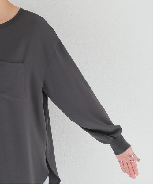 Simplicite（サンプリシテ）の「バックヘンリー ロングTブラウス◆（シャツ/ブラウス・レディース・ホワイト/ブラック・FREE）」の14枚目の写真