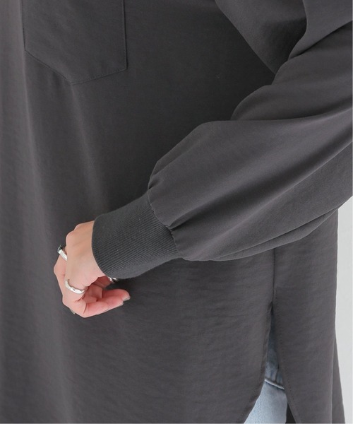 Simplicite（サンプリシテ）の「バックヘンリー ロングTブラウス◆（シャツ/ブラウス・レディース・ホワイト/ブラック・FREE）」の16枚目の写真