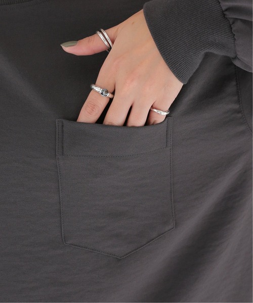 Simplicite（サンプリシテ）の「バックヘンリー ロングTブラウス◆（シャツ/ブラウス・レディース・ホワイト/ブラック・FREE）」の4枚目の写真