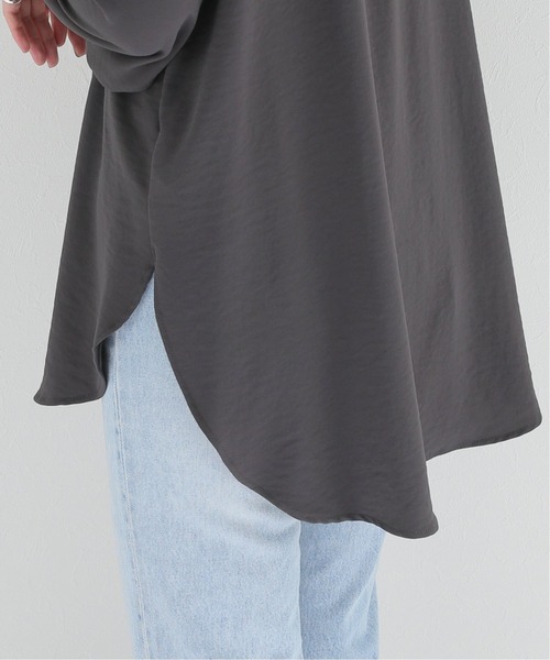 Simplicite（サンプリシテ）の「バックヘンリー ロングTブラウス◆（シャツ/ブラウス・レディース・ホワイト/ブラック・FREE）」の12枚目の写真