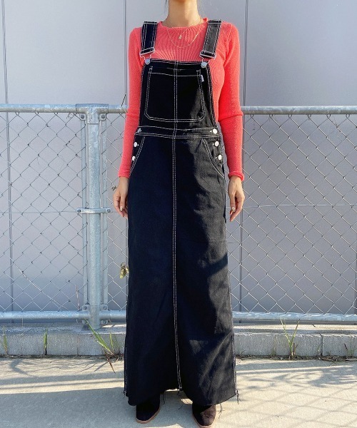 esutoreja（エストレジャ）の「ロングジャンパースカート（ジャンパースカート・レディース・ホワイト/ブラック/ブルー・FREE）」の22枚目の写真