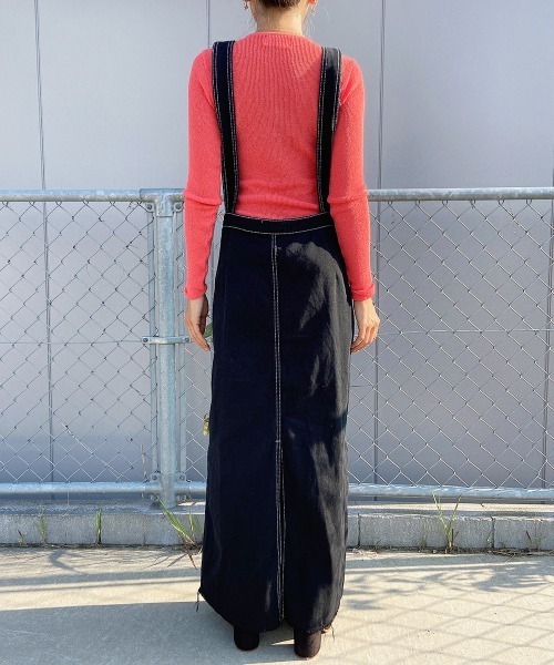 esutoreja（エストレジャ）の「ロングジャンパースカート（ジャンパースカート・レディース・ホワイト/ブラック/ブルー・FREE）」の15枚目の写真