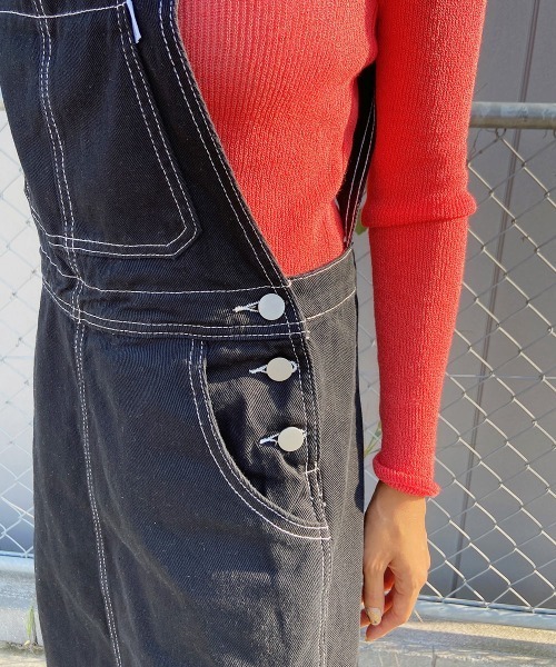 esutoreja（エストレジャ）の「ロングジャンパースカート（ジャンパースカート・レディース・ホワイト/ブラック/ブルー・FREE）」の13枚目の写真