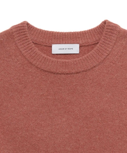 ADAM ET ROPE'（アダムエロペ）の「アルパカブレンド 7G クルーネック 天竺編みニット（ニット/セーター・メンズ・ダークブラウン/ベージュ系その他/ライトグリーン/ピンク系その他・M/L）」の6枚目の写真