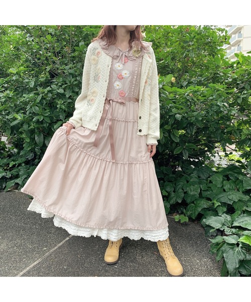 完売 まんまるコスモスモチーフワンピース 50 Off