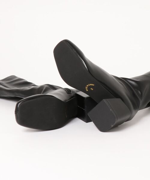 sango（sango）の「スクエアトゥヒールストレッチロングブーツ（ブーツ・レディース・ダークブラウン/アイボリー/ブラック/グレイッシュベージュ・3L/L/S/LL/M/SS）」の8枚目の写真