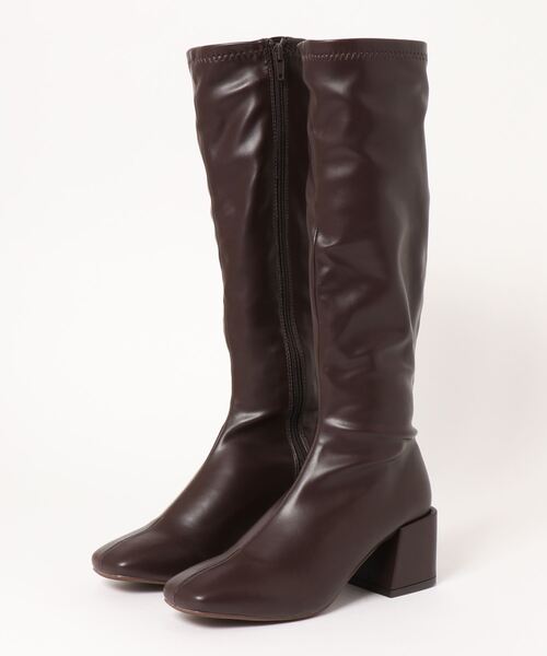 sango（sango）の「スクエアトゥヒールストレッチロングブーツ（ブーツ・レディース・ダークブラウン/アイボリー/ブラック/グレイッシュベージュ・3L/L/S/LL/M/SS）」の19枚目の写真