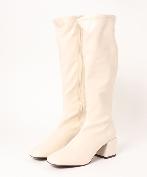 sango（sango）の「スクエアトゥヒールストレッチロングブーツ（ブーツ・レディース・ダークブラウン/アイボリー/ブラック/グレイッシュベージュ・3L/L/S/LL/M/SS）」の15枚目の写真