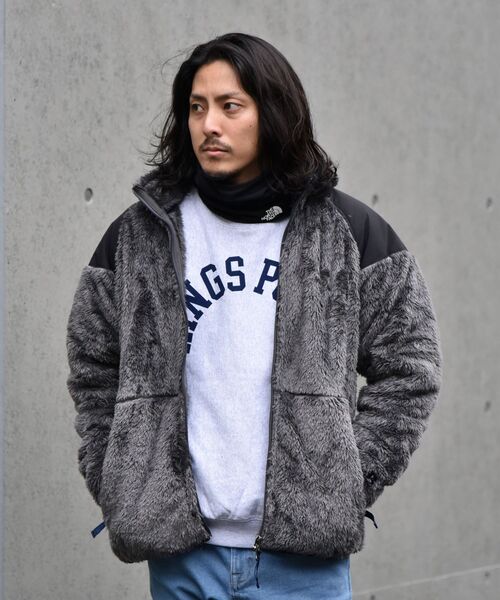 Russell Athletic(ラッセルアスレティック)の「【WEB限定/SHIPS別注】RUSSELL ATHLETIC: ボアフリース ミリタリー スタンドカラー ブルゾン(ブルゾン・メンズ・チャコールグレー/ブラック/キャメル・SMALL/MEDIUM/LARGE/X-LARGE)」の3枚目の写真