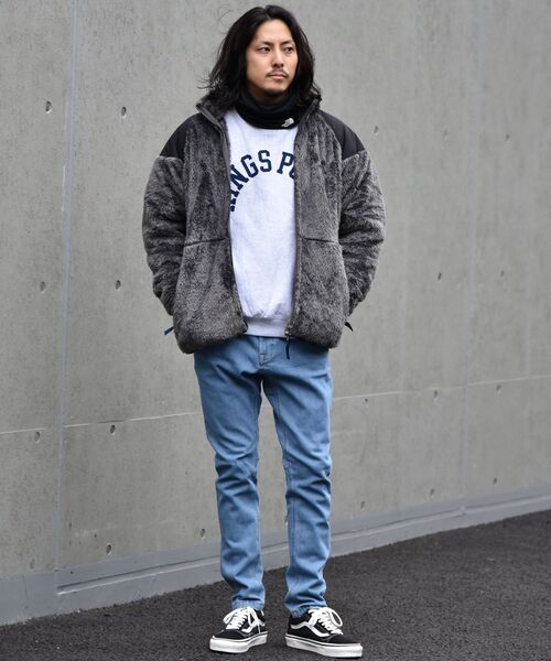 Russell Athletic(ラッセルアスレティック)の「【WEB限定/SHIPS別注】RUSSELL ATHLETIC: ボアフリース ミリタリー スタンドカラー ブルゾン(ブルゾン・メンズ・チャコールグレー/ブラック/キャメル・SMALL/MEDIUM/LARGE/X-LARGE)」の4枚目の写真