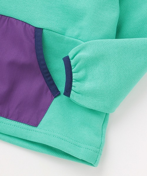 XLARGE KIDS（エクストララージキッズ）の「【ネット限定】別生地ポケットハーフジップ（スウェット・キッズ・ライトグリーン/ブルー/パープル・90cm/100cm/110cm/120cm/130cm/140cm）」の9枚目の写真