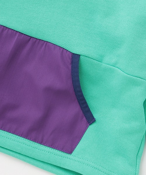 XLARGE KIDS（エクストララージキッズ）の「【ネット限定】別生地ポケットハーフジップ（スウェット・キッズ・ライトグリーン/ブルー/パープル・90cm/100cm/110cm/120cm/130cm/140cm）」の10枚目の写真