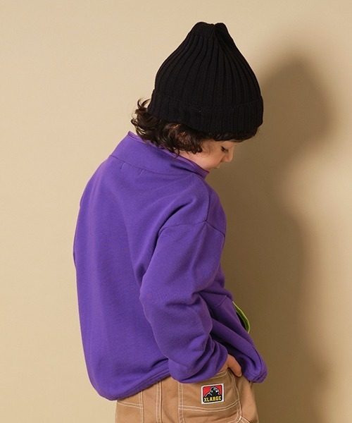 XLARGE KIDS（エクストララージキッズ）の「【ネット限定】別生地ポケットハーフジップ（スウェット・キッズ・ライトグリーン/ブルー/パープル・90cm/100cm/110cm/120cm/130cm/140cm）」の17枚目の写真