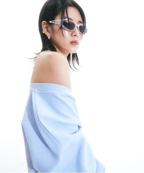 SCULPTOR(スカルプター)の「Basic Symbol Patch Cardigan/ベーシックシンボルパッチカーディガン(カーディガン/ボレロ・レディース・ブラック/アイボリー/杢グレー/グレイッシュブルー・MEDIUM)」の5枚目の写真