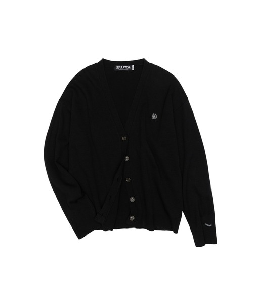 SCULPTOR(スカルプター)の「Basic Symbol Patch Cardigan/ベーシックシンボルパッチカーディガン(カーディガン/ボレロ・レディース・ブラック/アイボリー/杢グレー/グレイッシュブルー・MEDIUM)」の21枚目の写真