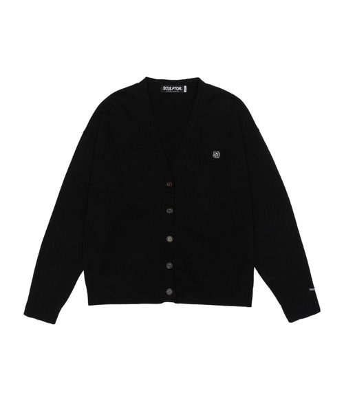 SCULPTOR(スカルプター)の「Basic Symbol Patch Cardigan/ベーシックシンボルパッチカーディガン(カーディガン/ボレロ・レディース・ブラック/アイボリー/杢グレー/グレイッシュブルー・MEDIUM)」の22枚目の写真