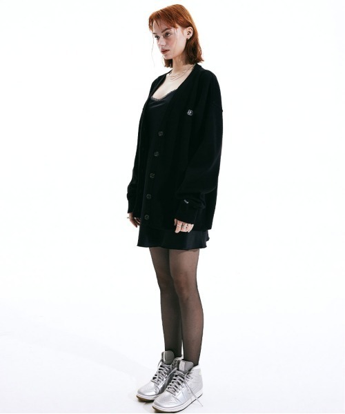 SCULPTOR(スカルプター)の「Basic Symbol Patch Cardigan/ベーシックシンボルパッチカーディガン(カーディガン/ボレロ・レディース・ブラック/アイボリー/杢グレー/グレイッシュブルー・MEDIUM)」の17枚目の写真