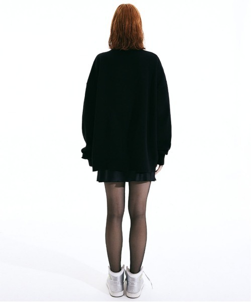 SCULPTOR(スカルプター)の「Basic Symbol Patch Cardigan/ベーシックシンボルパッチカーディガン(カーディガン/ボレロ・レディース・ブラック/アイボリー/杢グレー/グレイッシュブルー・MEDIUM)」の18枚目の写真