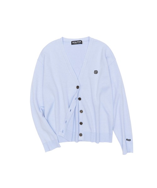 SCULPTOR(スカルプター)の「Basic Symbol Patch Cardigan/ベーシックシンボルパッチカーディガン(カーディガン/ボレロ・レディース・ブラック/アイボリー/杢グレー/グレイッシュブルー・MEDIUM)」の11枚目の写真