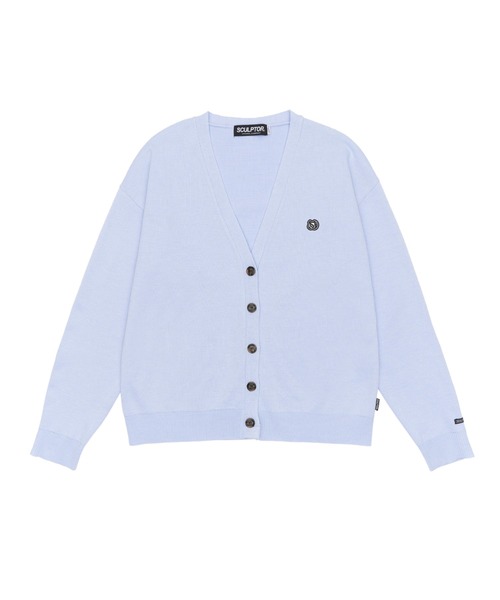 SCULPTOR(スカルプター)の「Basic Symbol Patch Cardigan/ベーシックシンボルパッチカーディガン(カーディガン/ボレロ・レディース・ブラック/アイボリー/杢グレー/グレイッシュブルー・MEDIUM)」の12枚目の写真