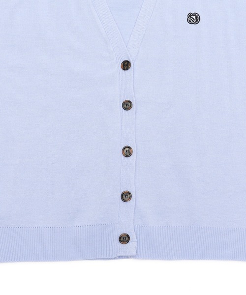 SCULPTOR(スカルプター)の「Basic Symbol Patch Cardigan/ベーシックシンボルパッチカーディガン(カーディガン/ボレロ・レディース・ブラック/アイボリー/杢グレー/グレイッシュブルー・MEDIUM)」の14枚目の写真