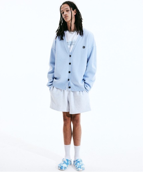 SCULPTOR(スカルプター)の「Basic Symbol Patch Cardigan/ベーシックシンボルパッチカーディガン(カーディガン/ボレロ・レディース・ブラック/アイボリー/杢グレー/グレイッシュブルー・MEDIUM)」の9枚目の写真