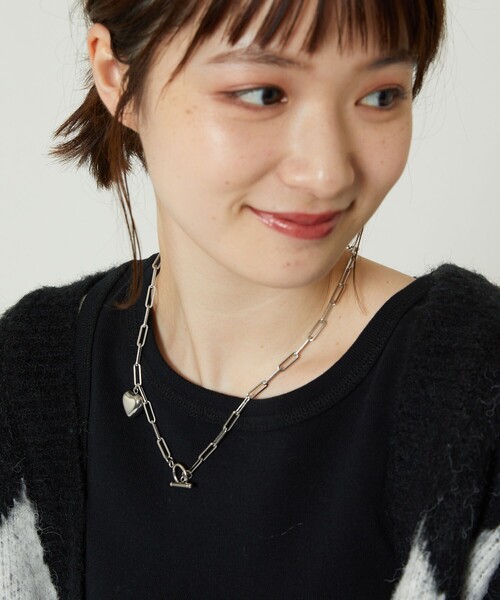 FREAK'S STORE（フリークスストア）の「ハートチェーンネックレス（ネックレス・レディース・シルバー・ONE SIZE）」の2枚目の写真