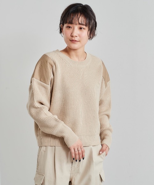cepo(セポ)の「ミリタリーニット(ニット/セーター・レディース・オフホワイト/カーキ・M)」の9枚目の写真