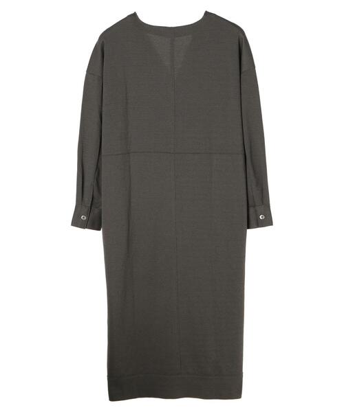 YECCA VECCA（イェッカヴェッカ）の「・ヘリンボーン柄カットソーワンピース＊（ワンピース・レディース・ブラック/カーキ/グレイッシュベージュ・FREE）」の15枚目の写真