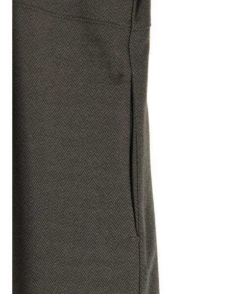 YECCA VECCA（イェッカヴェッカ）の「・ヘリンボーン柄カットソーワンピース＊（ワンピース・レディース・ブラック/カーキ/グレイッシュベージュ・FREE）」の11枚目の写真