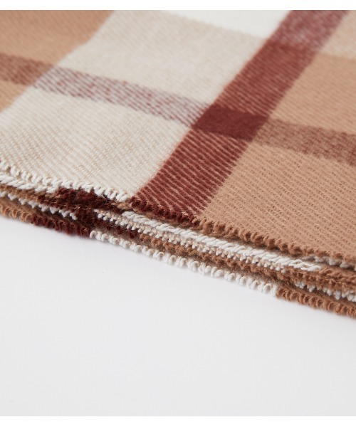 AZUL by moussy（アズールバイマウジー）の「COLOR CHECK STOLE/カラーチェックストール（ストール/ショール・レディース・オレンジ系その他/ブラウン系その他・FREE）」の9枚目の写真