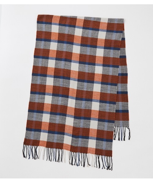 AZUL by moussy（アズールバイマウジー）の「COLOR CHECK STOLE/カラーチェックストール（ストール/ショール・レディース・オレンジ系その他/ブラウン系その他・FREE）」の11枚目の写真