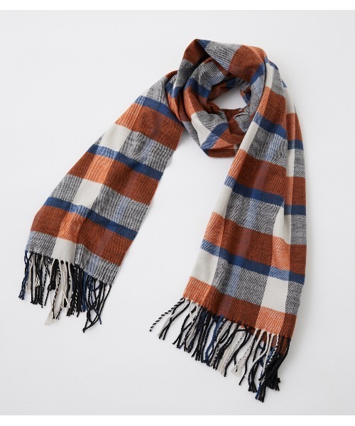 AZUL by moussy（アズールバイマウジー）の「COLOR CHECK STOLE/カラーチェックストール（ストール/ショール・レディース・オレンジ系その他/ブラウン系その他・FREE）」の12枚目の写真