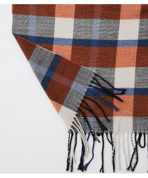 AZUL by moussy（アズールバイマウジー）の「COLOR CHECK STOLE/カラーチェックストール（ストール/ショール・レディース・オレンジ系その他/ブラウン系その他・FREE）」の14枚目の写真