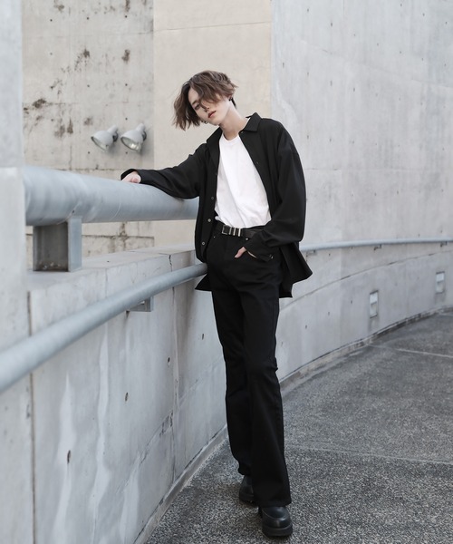 G.O.C（ジーオーシー）の「オーバーサイズドレープドルマンシャツ（シャツ/ブラウス・メンズ・ワイン/ブラック/チャコールグレー/ホワイト/ベージュ/ブルー・SMALL/MEDIUM/LARGE）」の7枚目の写真