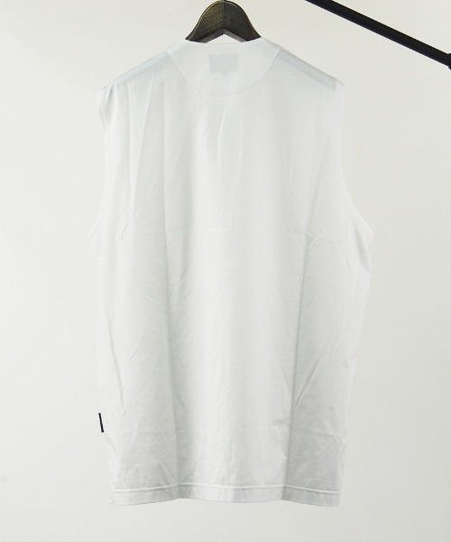 EGO TRIPPING(エゴトリッピング)の「mta466- NO BUTTON HENRY NOSLEEVE ノースリーブ(タンクトップ・メンズ・アイボリー/ベージュ/ネイビー・46/48)」の8枚目の写真