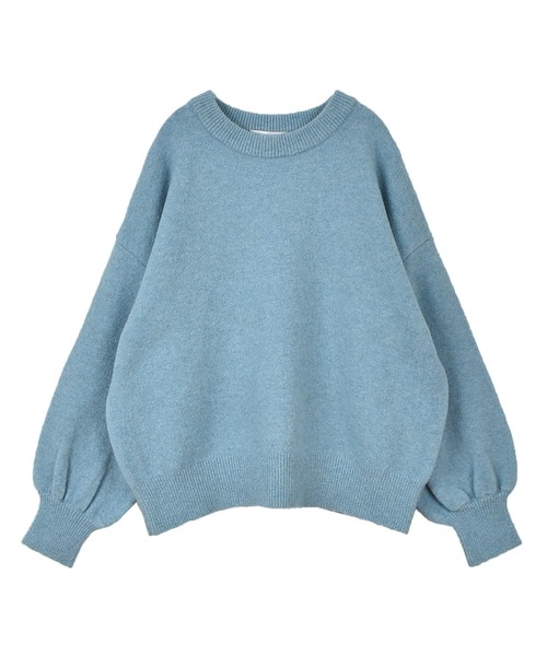 OUTERSUNSET(アウターサンセット)の「ヤク混 knit pullover(ニット/セーター・レディース・ライトブルー/モカ/マスタード・FREE)」の9枚目の写真